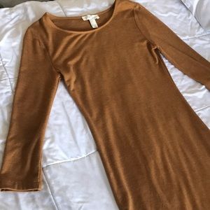 Burnt orange bodycon dress